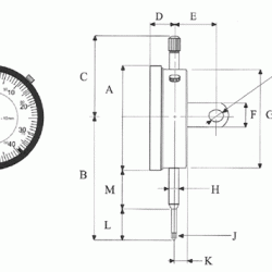 RECALIBRATE DIAL GAUGE 50MM TRAVEL X 0.01MM (LMH127/RN)