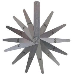 SET OF FEELER GAUGES RANGE 0.03 TO 0.5MM, SUPPLIED WITH UKAS CALIBRATION CERTIFICATE (LCL045/N)