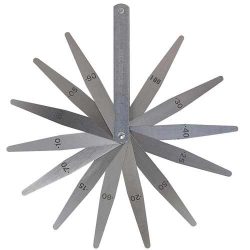 SET OF FEELER GAUGES RANGE 0.05 TO 1.0MM, SUPPLIED WITH UKAS CALIBRATION CERTIFICATE (LCL046/N)