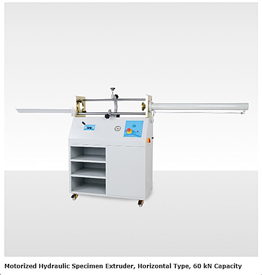 Motorized Hydraulic Specimen Extruder, Horizontal Type, 60 kN Capacity (UTGE-0084)