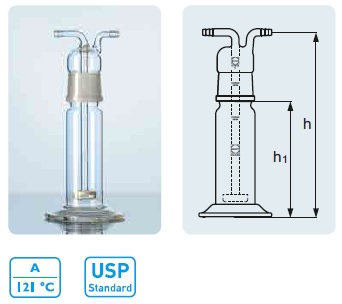 DURAN® Gas Washing Bottle (LGW257010107)
